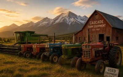 Used farm equipment Washington state, shop tractors, plows, and harvesters.